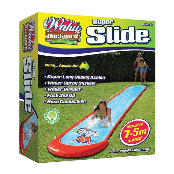 Wahu Super Slide Garten-wasserrutsche Unisex Rot Bunt ONE SIZE