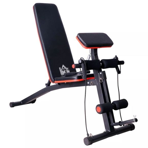 Northio - Multifunktion Hantelbank Kraftstation mit Feder Booster Trainingsbank Gewicht bis 120kg Schwarz 54 x 160 106 cm, One Size
