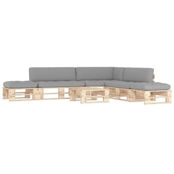 vidaXL 6-tlg. Paletten-Lounge-Set mit Kissen Kiefernholz Imprägniert