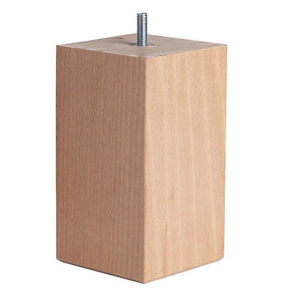 4er-Pack Bettfüsse, quadratisch, Höhe. 15 cm