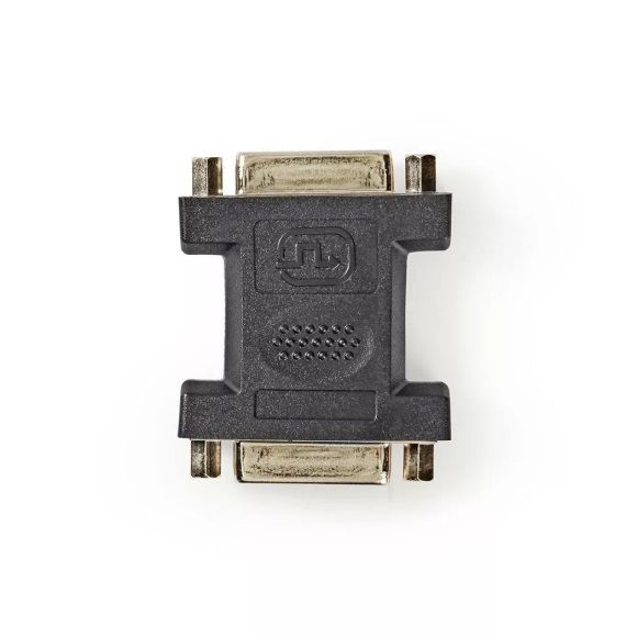 DVI-Adapter | DVI-I 24+5-Pin Buchse | DVI-I 24+5-Pin Buchse | Vernickelt | Gerade | PVC | Schwarz | Plastikbeutel