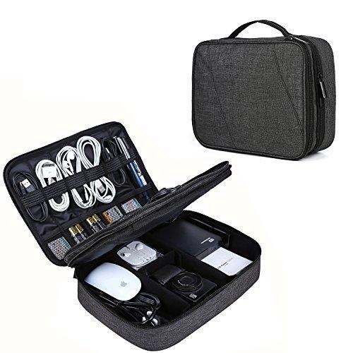 Elektronik-tasche, Doppellagiger Elektronik-organizer Für Kabel, Ladegerät, Ipad, Ipad Air, Tablet Unisex Multicolor 17