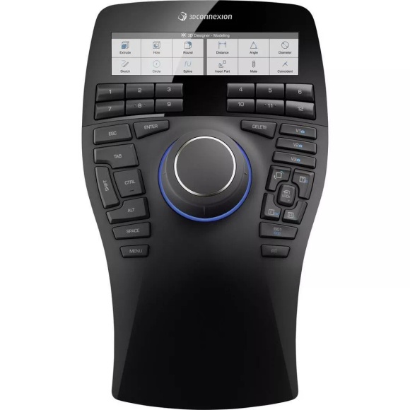 3Dconnexion SpaceMouse Enterprise USB Linkshändig Schwarz Maus