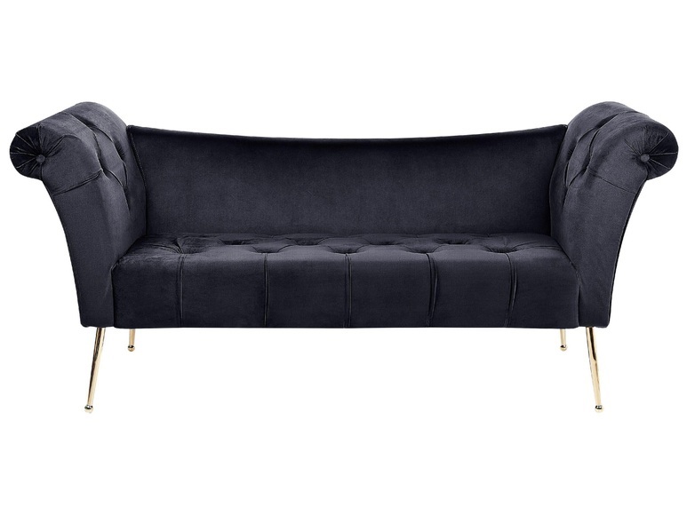 Chaiselongue aus Samtstoff Retro NANTILLY Chaiselongue aus Samtstoff Retro NANTILLY