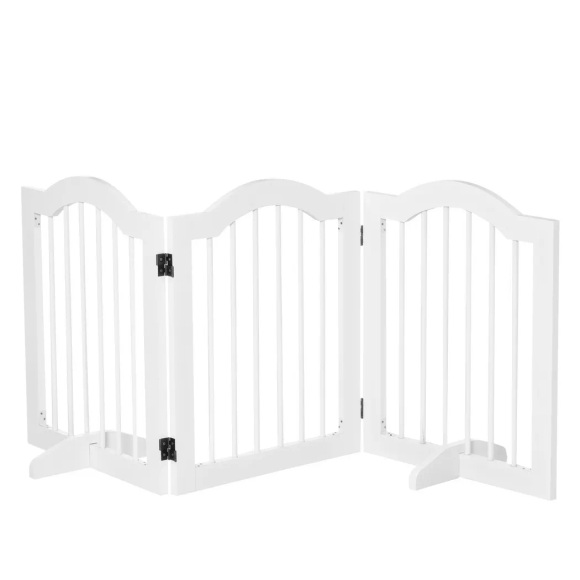 PawHut - Hunde-Absperrgitter, One Size, Weiss