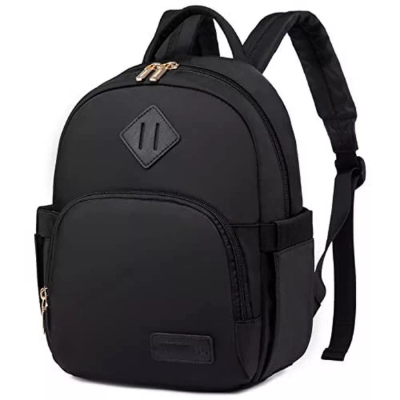 Only-bags.store - Rucksack, Wasserdichte kleine Rucksäcke Tasche 2 in 1 Daypack Elegant, Moderner Schulrucksack Reiserucksack, für Damen, Schwarz, One Size