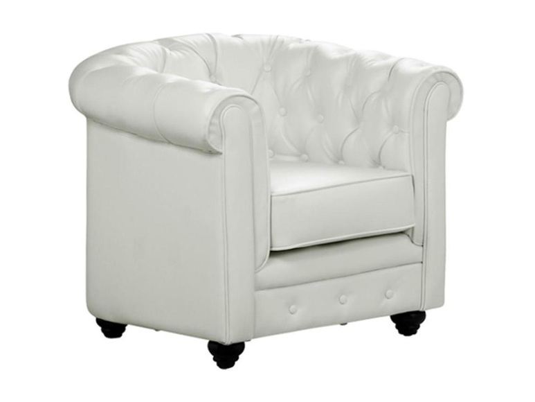 Sessel - Kunstleder - Weiß - CHESTERFIELD Sessel - Kunstleder - Weiß - CHESTERFIELD