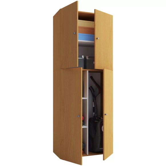 Holz Besenschrank Staubsauger Putzschrank Haushaltsschrank Drehtüren Lona Holz Besenschrank Staubsauger Putzschrank Haushaltsschrank Drehtüren Lona