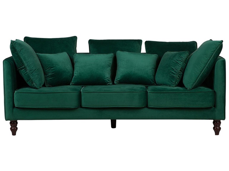 Beliani 3-Sitzer Sofa Polsterbezug grün FENSTAD