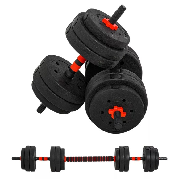 Northio - Verstellbare Hantelset 25Kg Professionelles Gewichtheben, Kurz- & Langhantel, Krafttraining Für Zuhause, Fitness, 25KG
