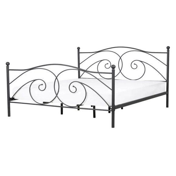 Bett mit Lattenrost aus Metall Retro DINARD Bett mit Lattenrost aus Metall Retro DINARD