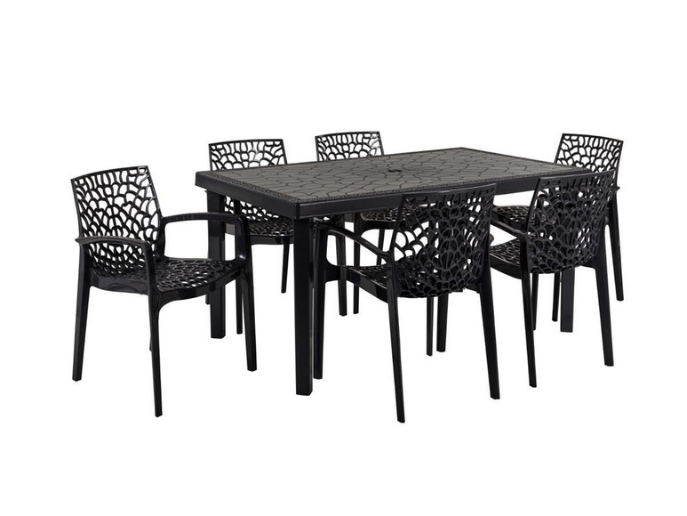 Garten Essgruppe Polypropylen Tisch + 6 Sessel DIADEME Garten Essgruppe Polypropylen Tisch + 6 Sessel DIADEME