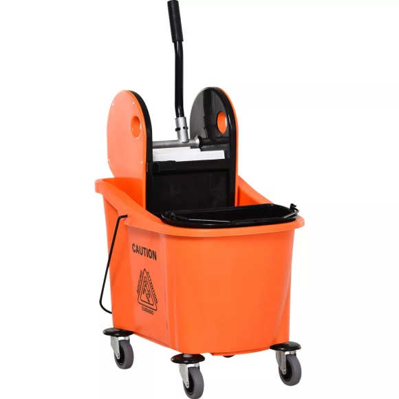 HOMCOM - Reinigungswagen, One Size, Multicolor