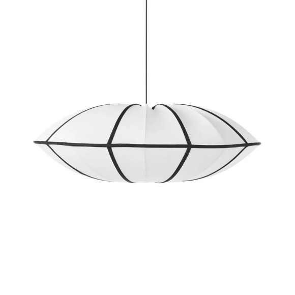 Beliani - Hängelampe aus Nylon Modern GUASARE, One Size, Weiss Bunt