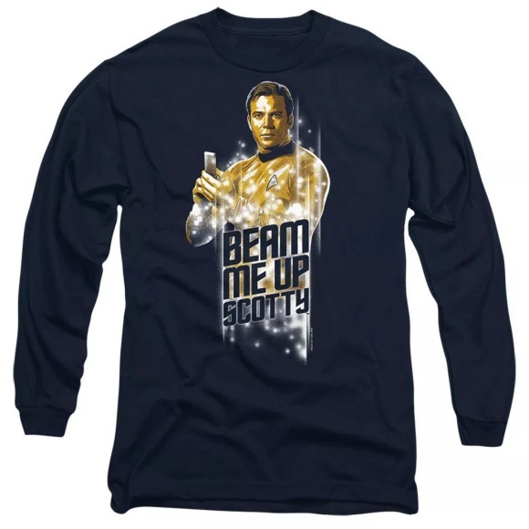 Star Trek - Beam Me Up TShirt, für Damen, Marine, Größe S