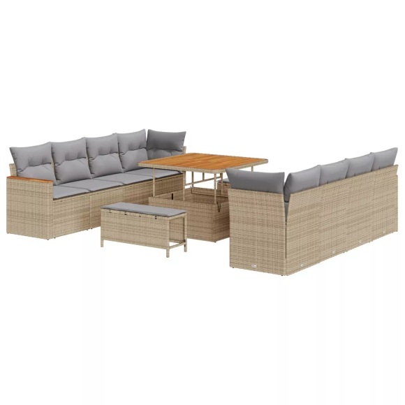 VidaXL - Outdoor-sofa poly-rattan, One Size, Beige