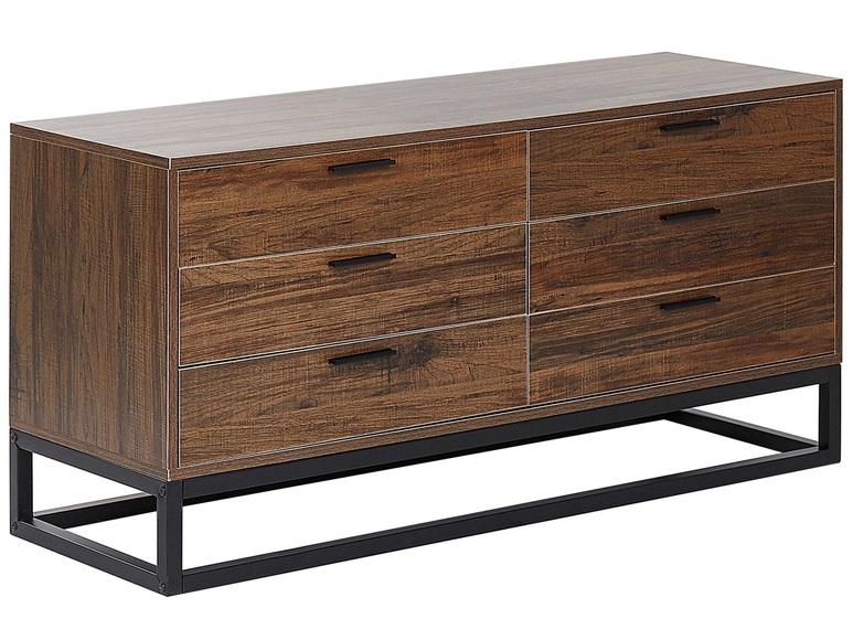 Kommode Schrank Mit Schubladen Aus Faserplatte Rustikal Delta Unisex ONE SIZE