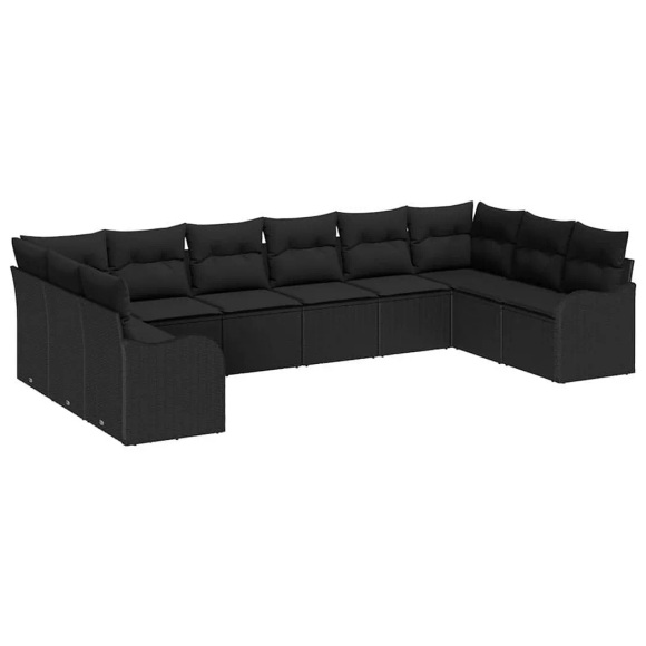 VidaXL - Garten-sofa poly-rattan, One Size, Schwarz