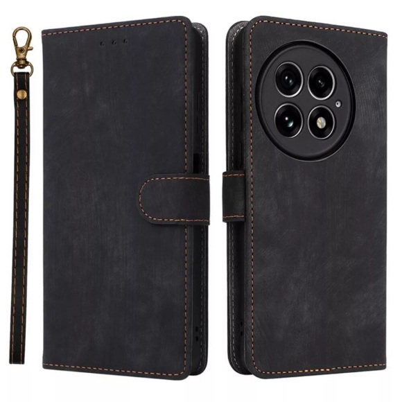 Cover-Discount - OnePlus 13 Ledertasche mit RFID Blocker, Schwarz