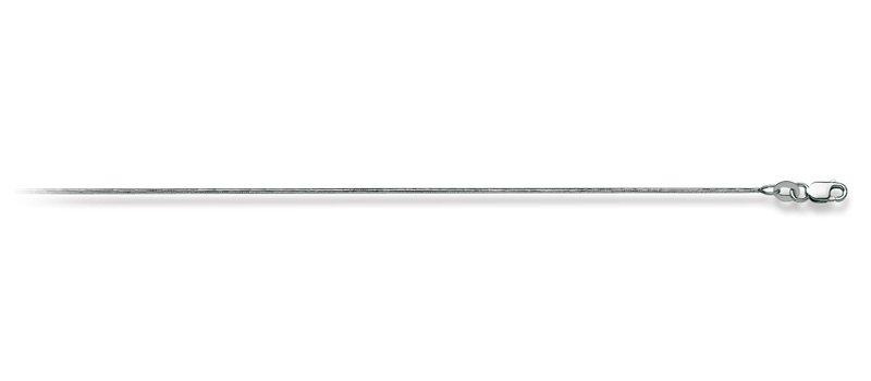 Collier Schlange Weissgold 750, 0.9mm, 45cm Unisex Silber 45cm