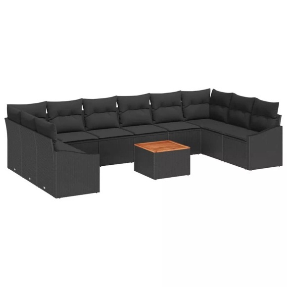 VidaXL - Garten-sofa poly-rattan, One Size, Schwarz