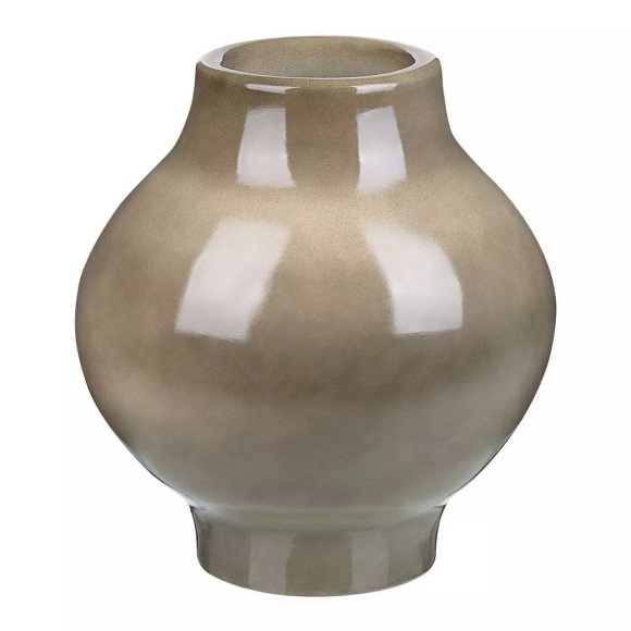 Beliani Blumenvase Terrakotta taupe 31 cm MAGAN Vase