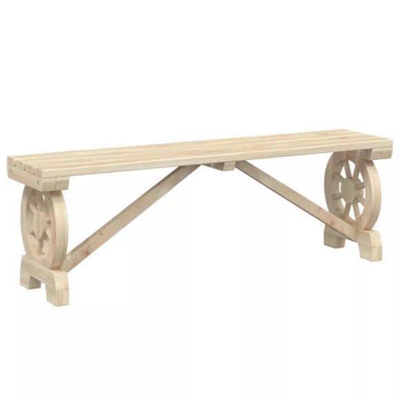 vidaXL Gartenbank 115 cm Massivholz Tanne