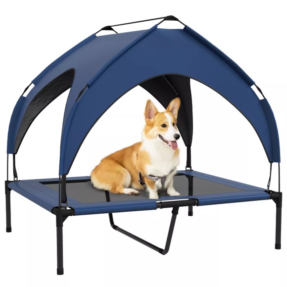 PawHut - Erhöhtes Hundebett, One Size, Blau