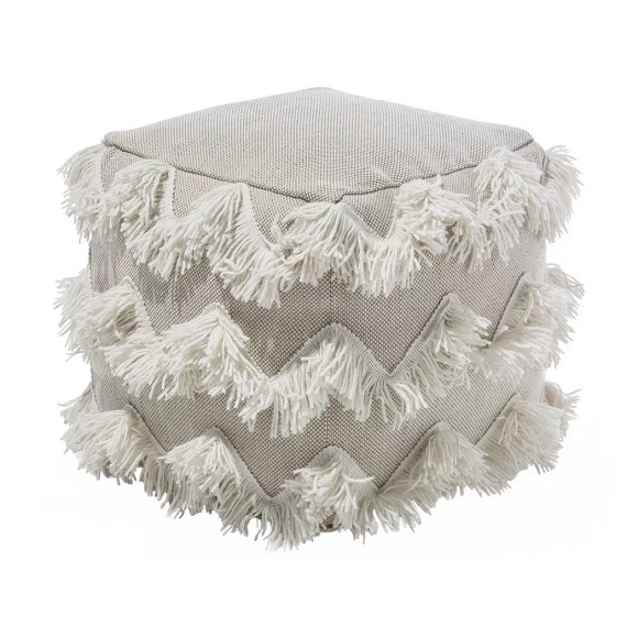 Beliani Pouf beige 44 x 45 cm NASHIK