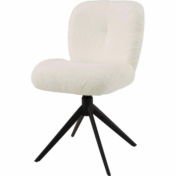 Stuhl Comfort drehbar Bouclé weiss Stuhl Comfort drehbar Bouclé weiss