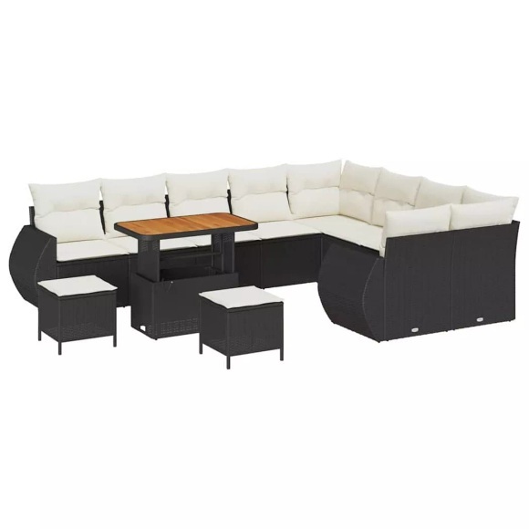 VidaXL - Garten-sofa poly-rattan, One Size, Schwarz