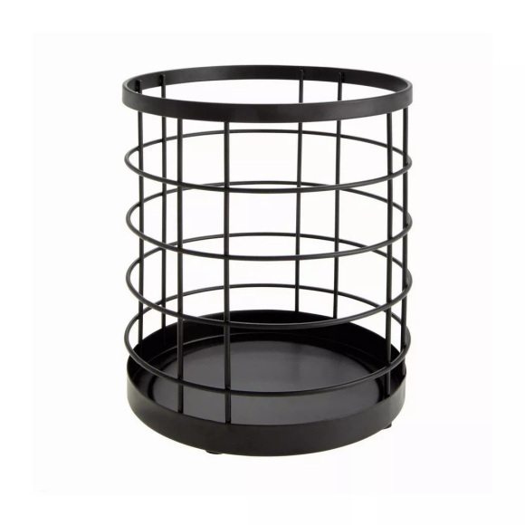 Topf Für Küchenutensilien Aus Stahl Unisex Schwarz ONE SIZE