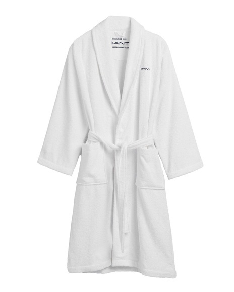 Bademantel Bequem Sitzend Unisex Weiss S