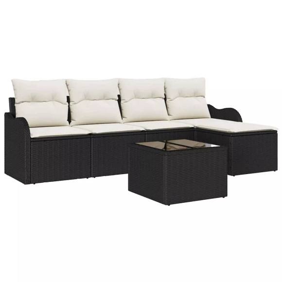 VidaXL - Garten-sofa poly-rattan, One Size, Schwarz
