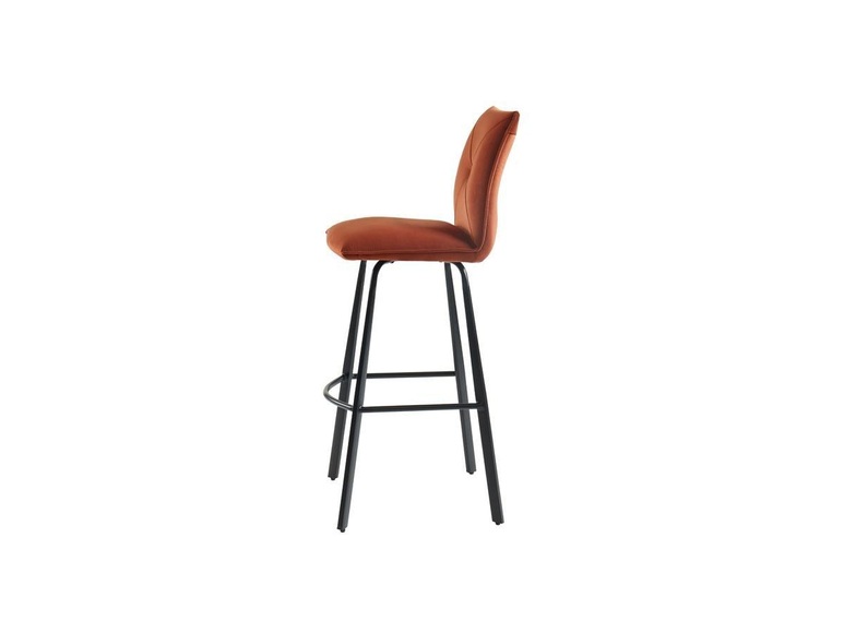Barhocker 2erSet Samt Metall Terracotta INDILANE Barhocker 2erSet Samt Metall Terracotta INDILANE