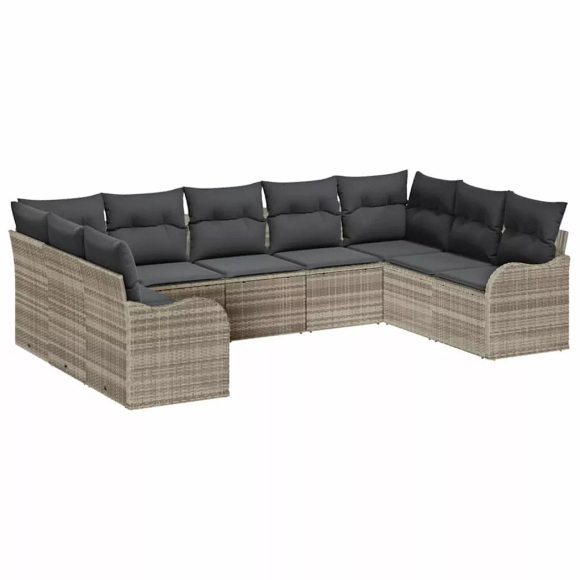 VidaXL - Garten-sofa poly-rattan, One Size, Grau
