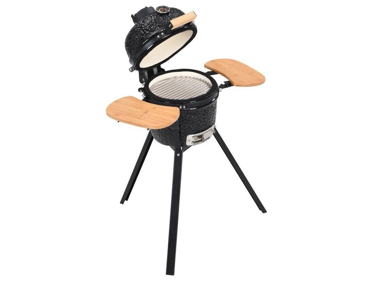 Holzkohlegrill Kamado - 32 x 52 x 94 cm - Keramik & Bambus - ERIKO Holzkohlegrill Kamado - 32 x 52 x 94 cm - Keramik & Bambus - ERIKO