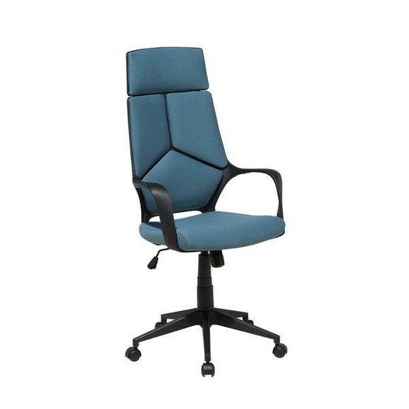 Beliani Bürostuhl schwarz/blau höhenverstellbar DELIGHT