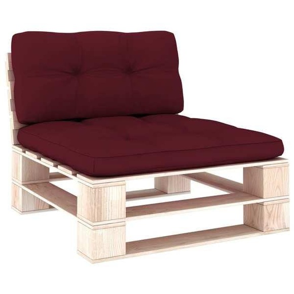 vidaXL Palettensofa-Kissen 2 Stk. Weinrot