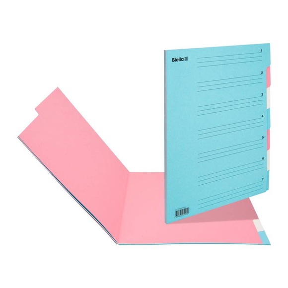 BIELLA Ordnungsmappe A4 326407.00 7-teilig, Karton, farbig
