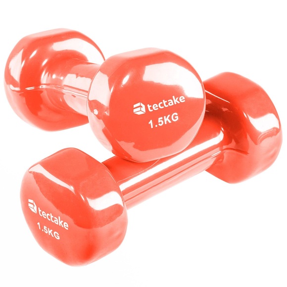 2 Gymnastikhanteln - 2 X 1,5 Kg Unisex Orange 1 kg