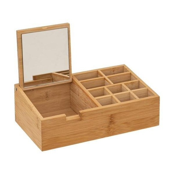 Aufbewahrungsbox mit spiegel - 10 fächer Aufbewahrungsbox mit spiegel - 10 fächer