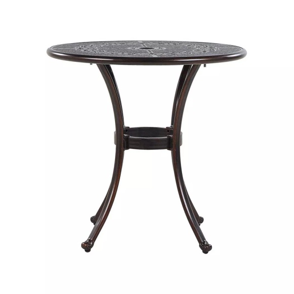 Beliani Gartentisch braun Aluminium ? 65 cm Bovino