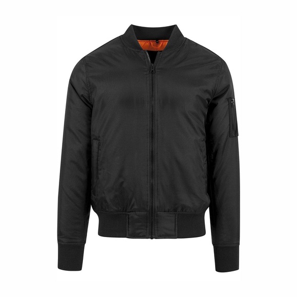 Kontrast Bomberjacke Herren Schwarz 4XL