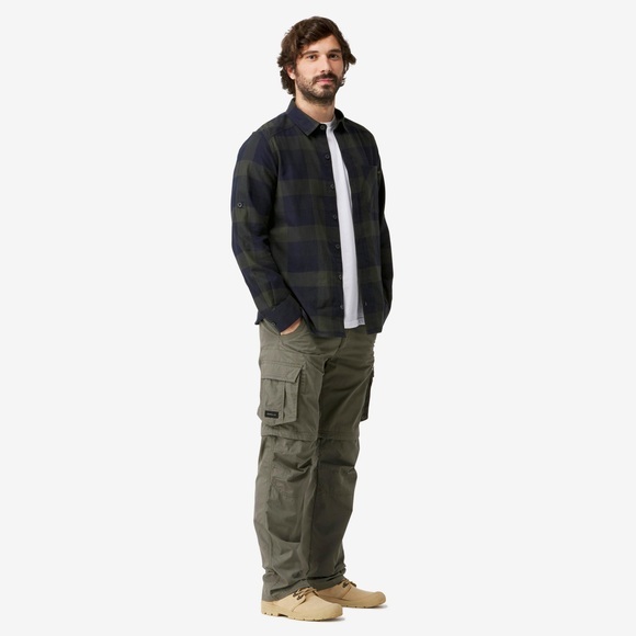 Hemd Trekking Travel 100 Warm Herren Grün Herren Grün 3XL