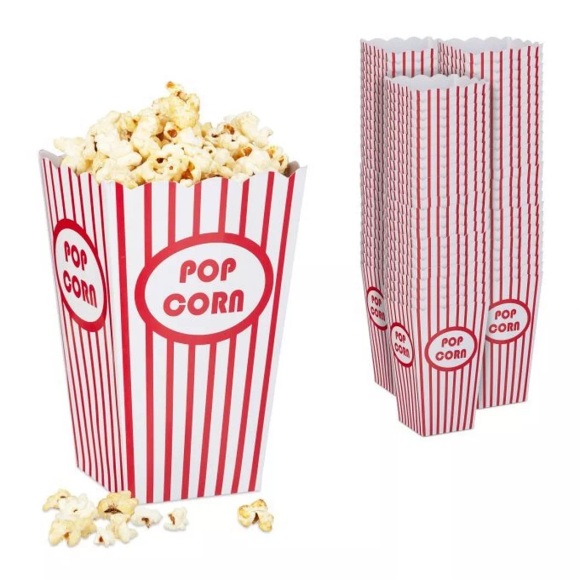 B2X - Popcorntüten, 72 Stück,/weiß, 22 x cm