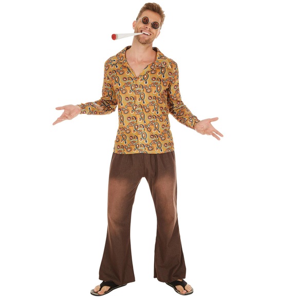 Herrenkostüm Hippie John Braun