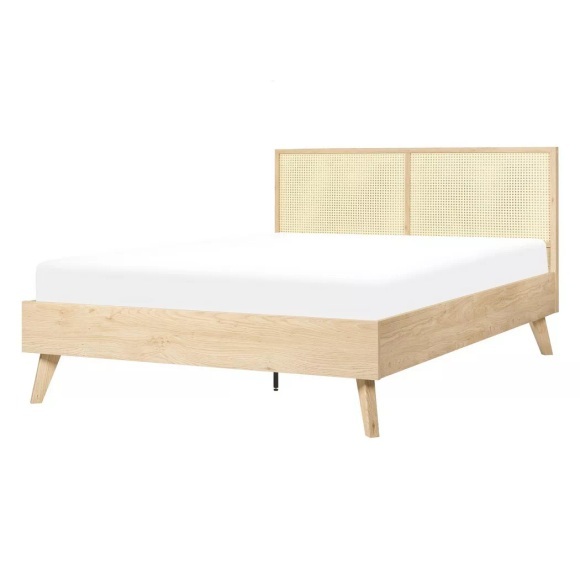Bett mit Lattenrost aus Faserplatte Boho MONPAZIER Bett mit Lattenrost aus Faserplatte Boho MONPAZIER