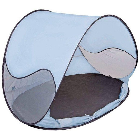 DERYAN Pop-Up-Strandzelt mit Moskitonetz 120x90x80 cm Himmelblau