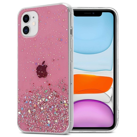 Hülle für Apple iPhone 11 PRO MAX TPU Silikon mit funkelnden Glitter